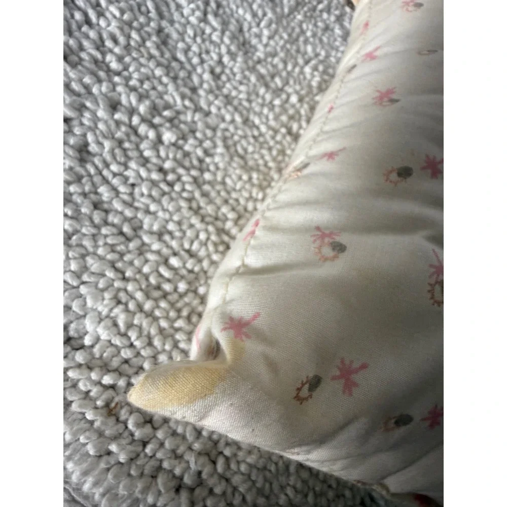 Vintage Nancy's Fancy Tooth Fairy Pillow Pink‎ Blue Felt Eyelet Lace 6x6